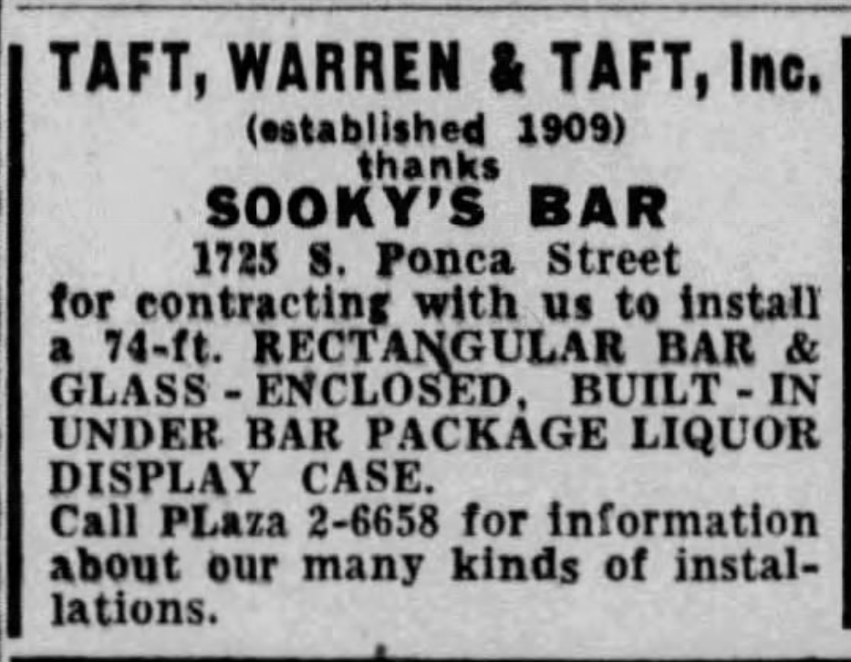 Sooky's Bar Classfied Ad